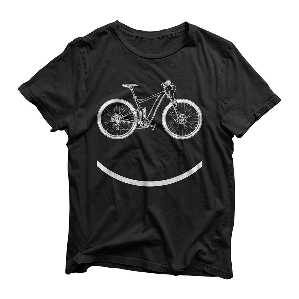 Bike Smiley Face Funny MTB Cycling Gift T-Shirt - Chief T-shirt