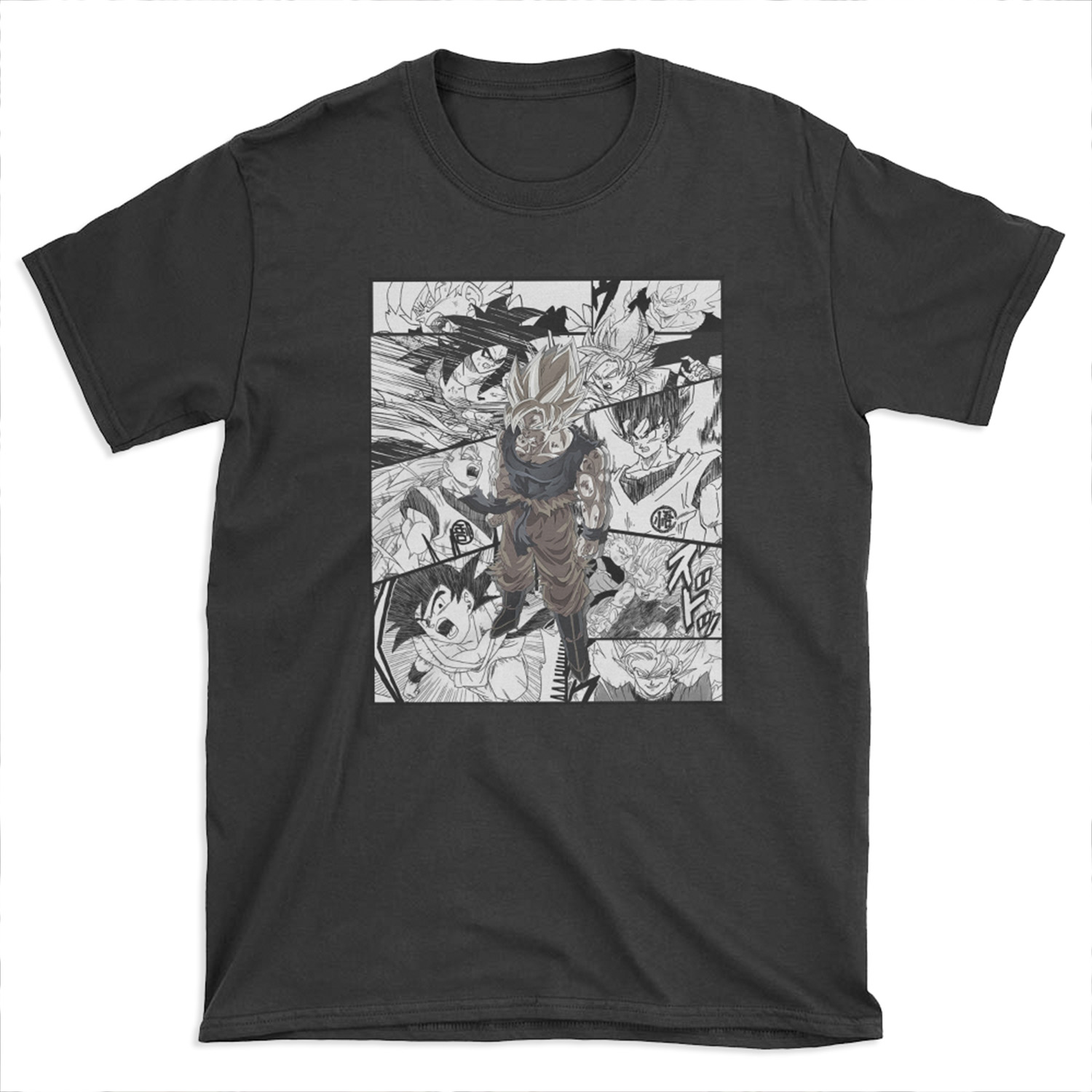 Goku Manga black and white version Dragon ball super z T-shirt Tee ...