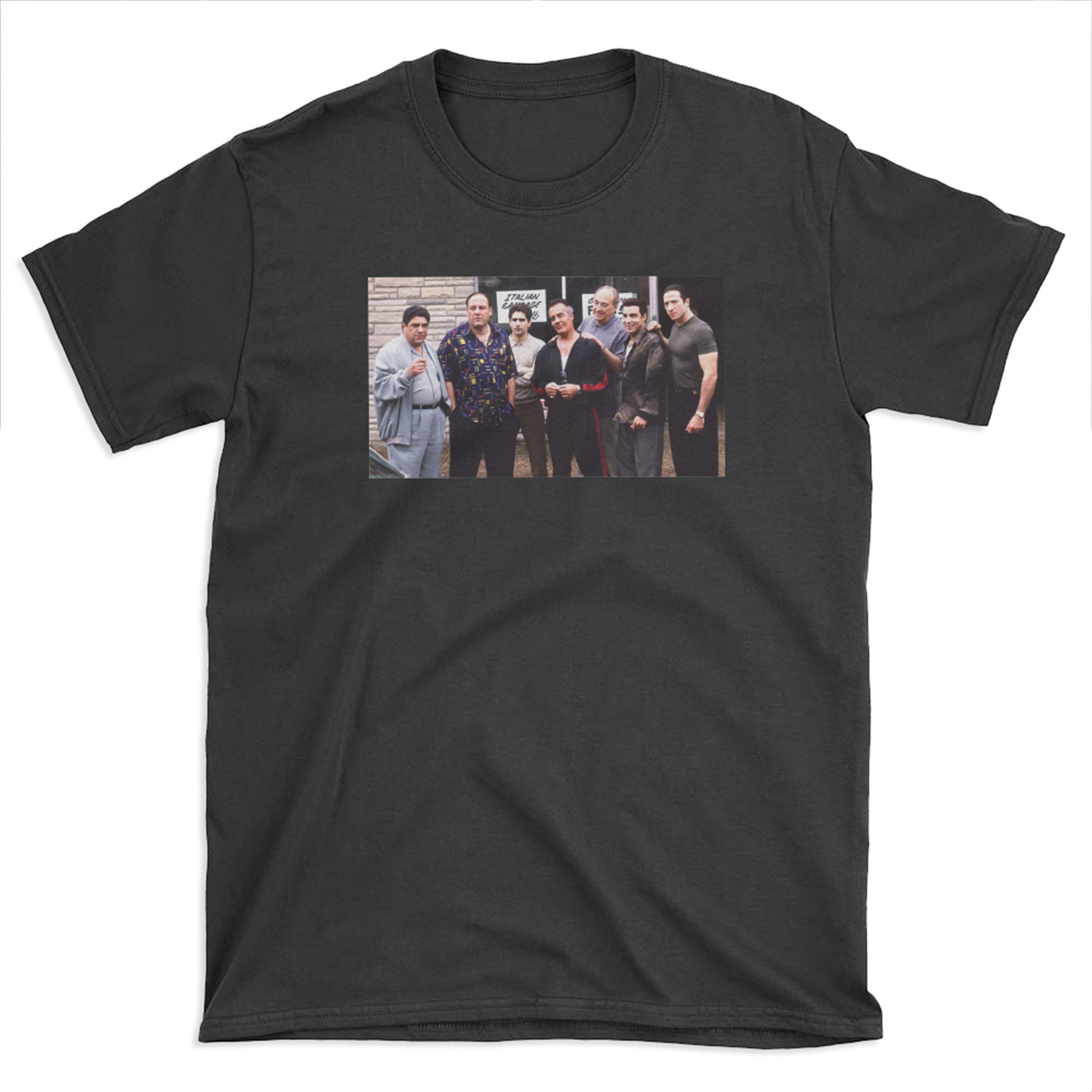 The Sopranos Satriale's Group Picture - Brush Strokes T-shirt Tee ...