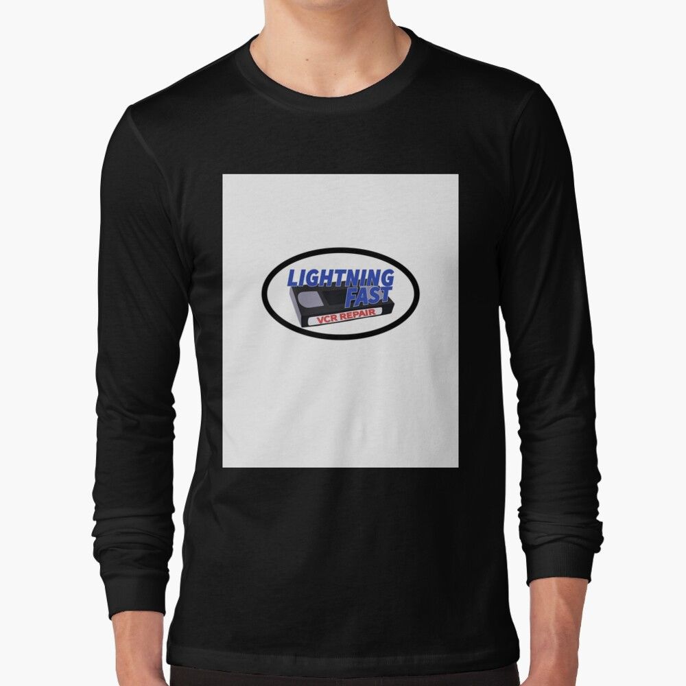 Lightning Fast Vcr Repair Logo Long Sleeve T-shirt - Chief T-shirt